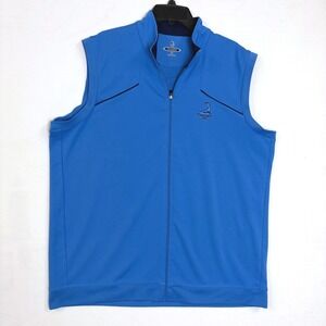 Putterboy Performance Pinehurst 1895 Golf Vest Mens XL Blue Full Zip Lightweight